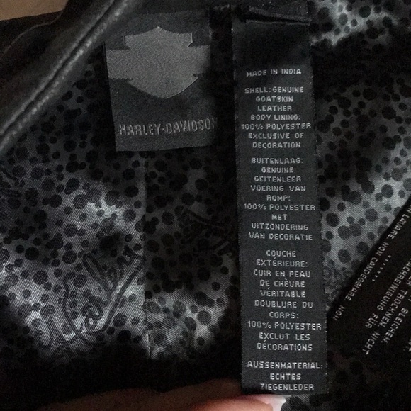 Harley Davidson Black Skirt Goat Skin Leather - Picture 7 of 8